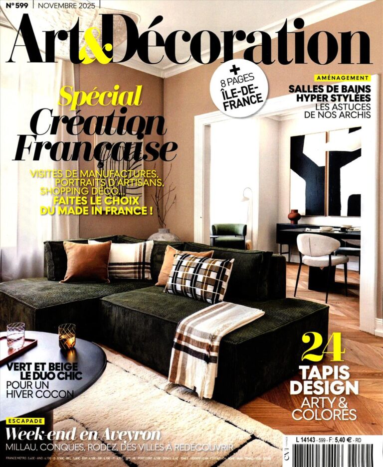 Lire la suite à propos de l’article Article dans Art & Decoration novembre 2025